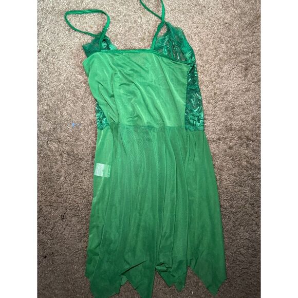 Size Small AvidLove Green Lace Slip FLAWED - Picture 4 of 4